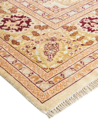 Traditional Mogul Ivory Wool Area Rug 8' 0" x 10' 4" - Solo Rugs