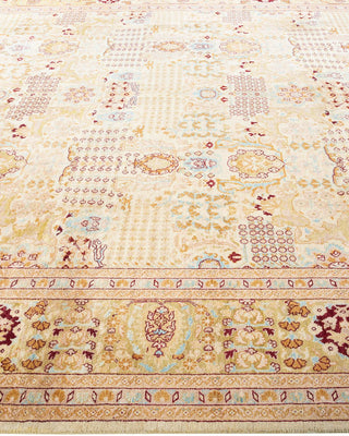 Traditional Mogul Ivory Wool Area Rug 8' 0" x 10' 4" - Solo Rugs