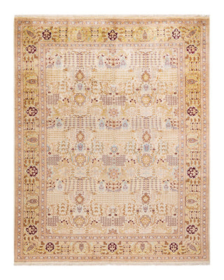 Traditional Mogul Ivory Wool Area Rug 8' 0" x 10' 4" - Solo Rugs
