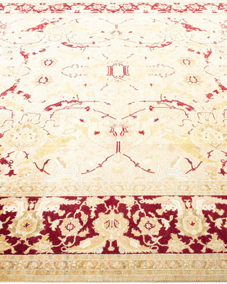 Traditional Mogul Yellow Wool Area Rug 8' 1" x 10' 5" - Solo Rugs