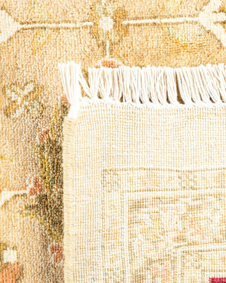 Traditional Mogul Yellow Wool Area Rug 8' 1" x 10' 5" - Solo Rugs