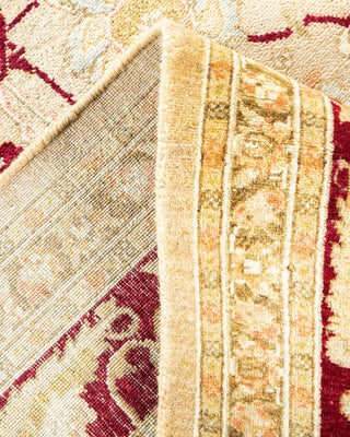 Traditional Mogul Yellow Wool Area Rug 8' 1" x 10' 5" - Solo Rugs