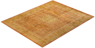 Traditional Mogul Brown Wool Area Rug 8' 4" x 10' 4" - Solo Rugs