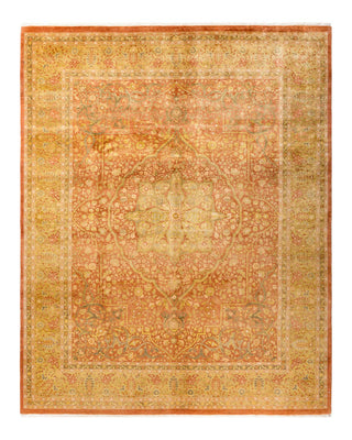 Traditional Mogul Brown Wool Area Rug 8' 4" x 10' 4" - Solo Rugs