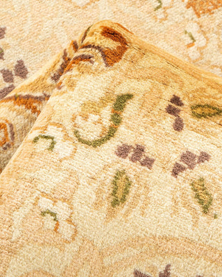 Traditional Mogul Ivory Wool Area Rug 4' 7" x 7' 6" - Solo Rugs