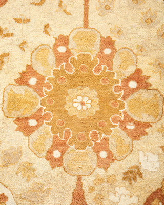 Traditional Mogul Ivory Wool Area Rug 6' 2" x 9' 3" - Solo Rugs