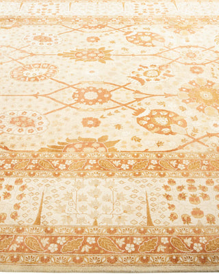 Traditional Mogul Ivory Wool Area Rug 6' 2" x 9' 3" - Solo Rugs