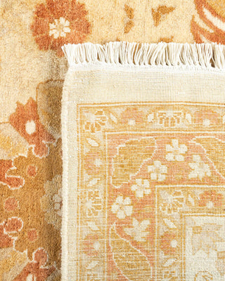 Traditional Mogul Ivory Wool Area Rug 6' 2" x 9' 3" - Solo Rugs