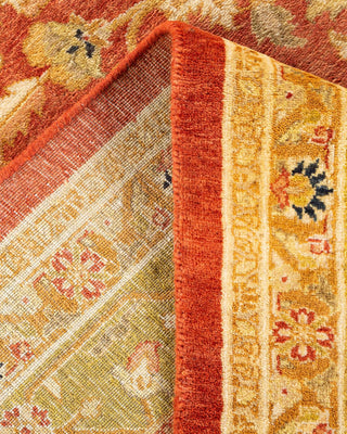 Traditional Mogul Orange Wool Area Rug 6' 3" x 9' 2" - Solo Rugs
