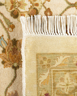 Traditional Mogul Ivory Wool Area Rug 9' 1" x 12' 3" - Solo Rugs
