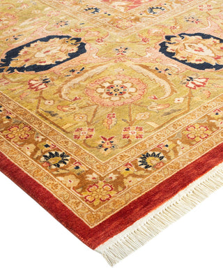 Traditional Mogul Orange Wool Area Rug 8' 4" x 9' 9" - Solo Rugs