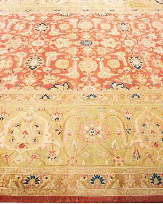 Traditional Mogul Orange Wool Area Rug 8' 4" x 9' 9" - Solo Rugs