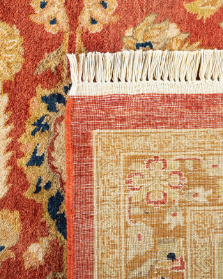 Traditional Mogul Orange Wool Area Rug 8' 4" x 9' 9" - Solo Rugs