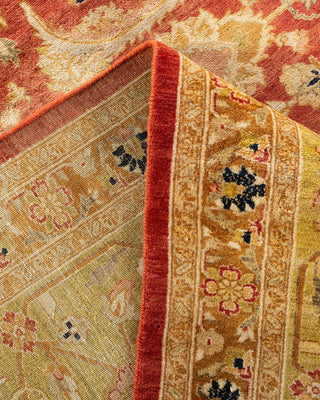 Traditional Mogul Orange Wool Area Rug 8' 4" x 9' 9" - Solo Rugs
