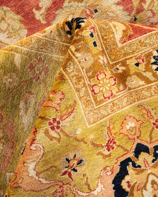Traditional Mogul Orange Wool Area Rug 8' 4" x 9' 9" - Solo Rugs