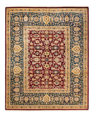 Traditional Mogul Red Wool Area Rug 8' 2" x 10' 4" - Solo Rugs