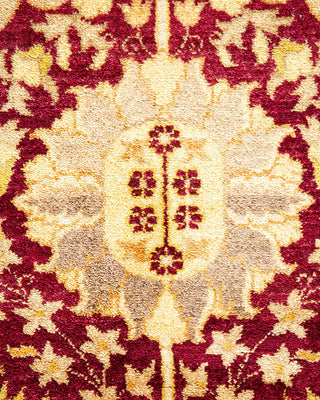 Traditional Mogul Red Wool Area Rug 6' 2" x 9' 3" - Solo Rugs