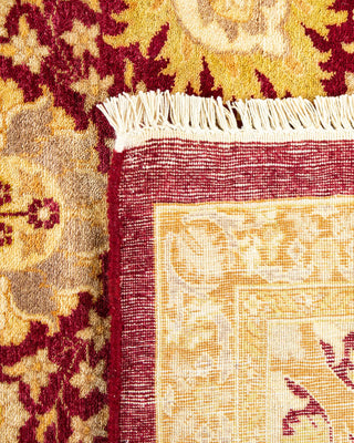 Traditional Mogul Red Wool Area Rug 6' 2" x 9' 3" - Solo Rugs