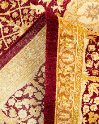 Traditional Mogul Red Wool Area Rug 6' 2" x 9' 3" - Solo Rugs