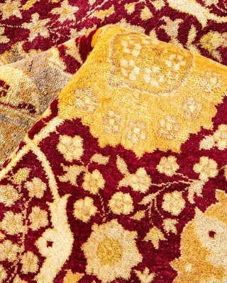 Traditional Mogul Red Wool Area Rug 6' 2" x 9' 3" - Solo Rugs