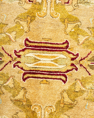 Traditional Mogul Yellow Wool Area Rug 8' 3" x 10' 4" - Solo Rugs