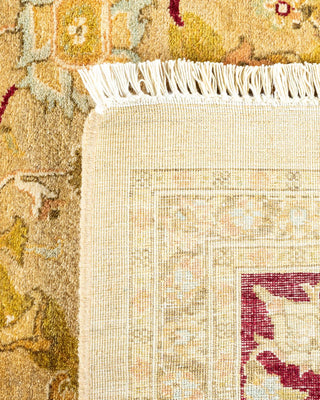 Traditional Mogul Yellow Wool Area Rug 8' 3" x 10' 4" - Solo Rugs