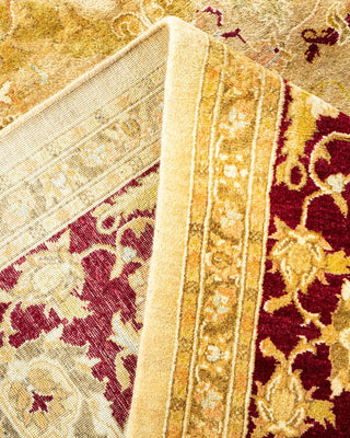 Traditional Mogul Yellow Wool Area Rug 8' 3" x 10' 4" - Solo Rugs