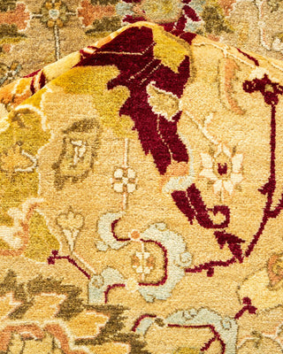 Traditional Mogul Yellow Wool Area Rug 8' 3" x 10' 4" - Solo Rugs