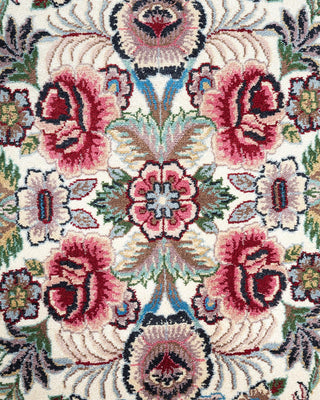 Traditional Mogul Ivory Wool Area Rug 9' 3" x 12' 1" - Solo Rugs