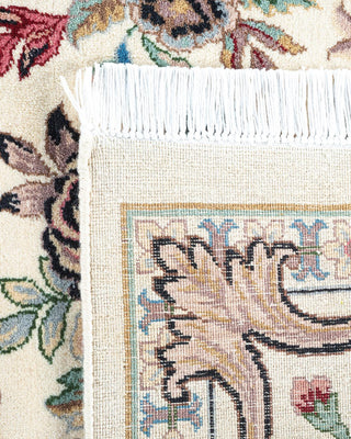 Traditional Mogul Ivory Wool Area Rug 9' 3" x 12' 1" - Solo Rugs