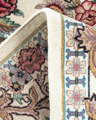 Traditional Mogul Ivory Wool Area Rug 9' 3" x 12' 1" - Solo Rugs