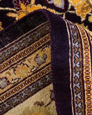 Traditional Mogul Purple Wool Area Rug 9' 1" x 12' 0" - Solo Rugs