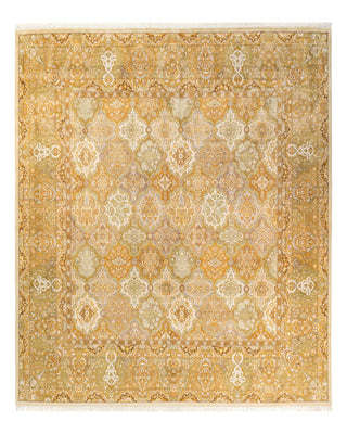 Traditional Mogul Ivory Wool Area Rug 8' 10" x 9' 10" - Solo Rugs