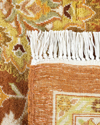 Traditional Mogul Brown Wool Area Rug 10' 1" x 13' 0" - Solo Rugs