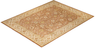 Traditional Mogul Brown Wool Area Rug 10' 1" x 13' 0" - Solo Rugs