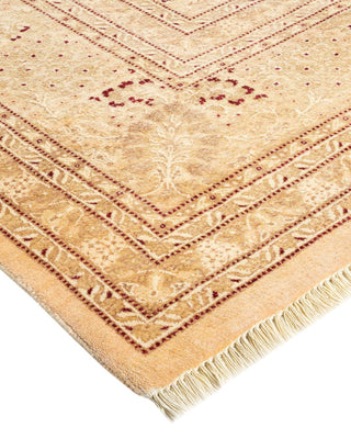 Traditional Mogul Beige Wool Area Rug 8' 10" x 12' 9" - Solo Rugs