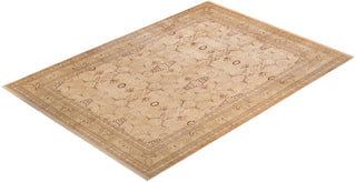 Traditional Mogul Beige Wool Area Rug 8' 10" x 12' 9" - Solo Rugs