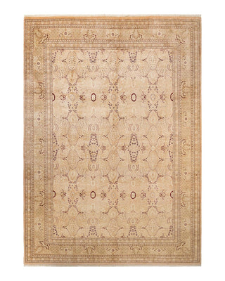 Traditional Mogul Beige Wool Area Rug 8' 10" x 12' 9" - Solo Rugs