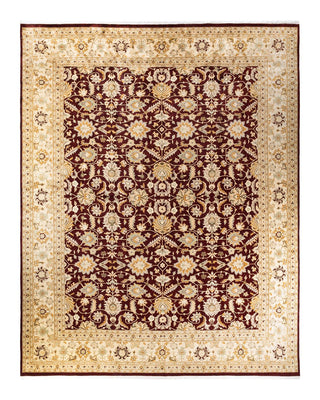 Traditional Mogul Red Wool Area Rug 12' 2" x 15' 2" - Solo Rugs