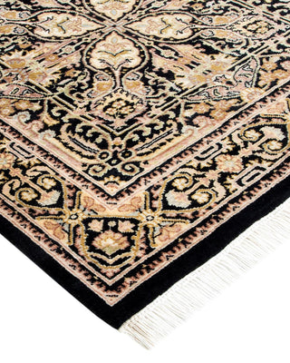 Traditional Mogul Black Wool Runner 2' 7" x 8' 4" - Solo Rugs