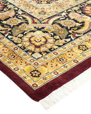 Traditional Mogul Red Wool Area Rug 10' 1" x 13' 9" - Solo Rugs