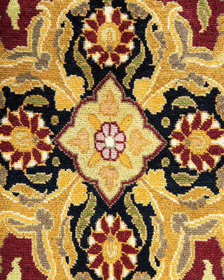 Traditional Mogul Red Wool Area Rug 10' 1" x 13' 9" - Solo Rugs