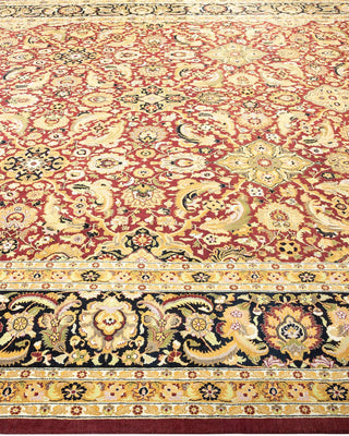 Traditional Mogul Red Wool Area Rug 10' 1" x 13' 9" - Solo Rugs