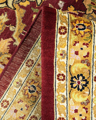 Traditional Mogul Red Wool Area Rug 10' 1" x 13' 9" - Solo Rugs