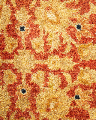 Traditional Mogul Orange Wool Area Rug 9' 3" x 12' 1" - Solo Rugs