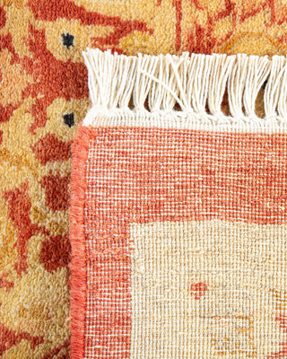 Traditional Mogul Orange Wool Area Rug 9' 3" x 12' 1" - Solo Rugs