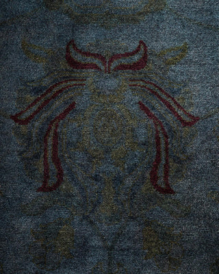 Contemporary Fine Vibrance Gray Wool Area Rug 9' 0" x 12' 1" - Solo Rugs