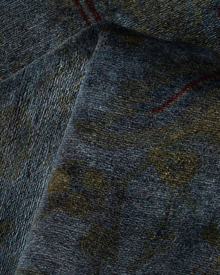 Contemporary Fine Vibrance Gray Wool Area Rug 9' 0" x 12' 1" - Solo Rugs