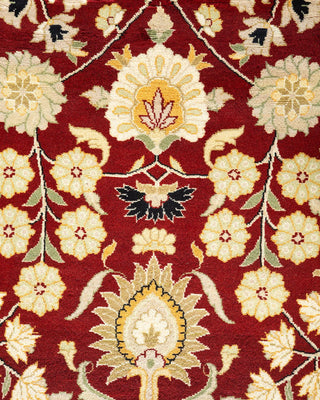 Traditional Mogul Red Wool Area Rug 9' 2" x 12' 5" - Solo Rugs