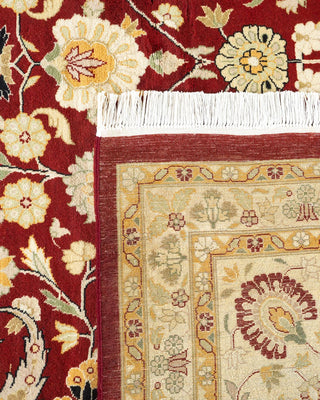 Traditional Mogul Red Wool Area Rug 9' 2" x 12' 5" - Solo Rugs